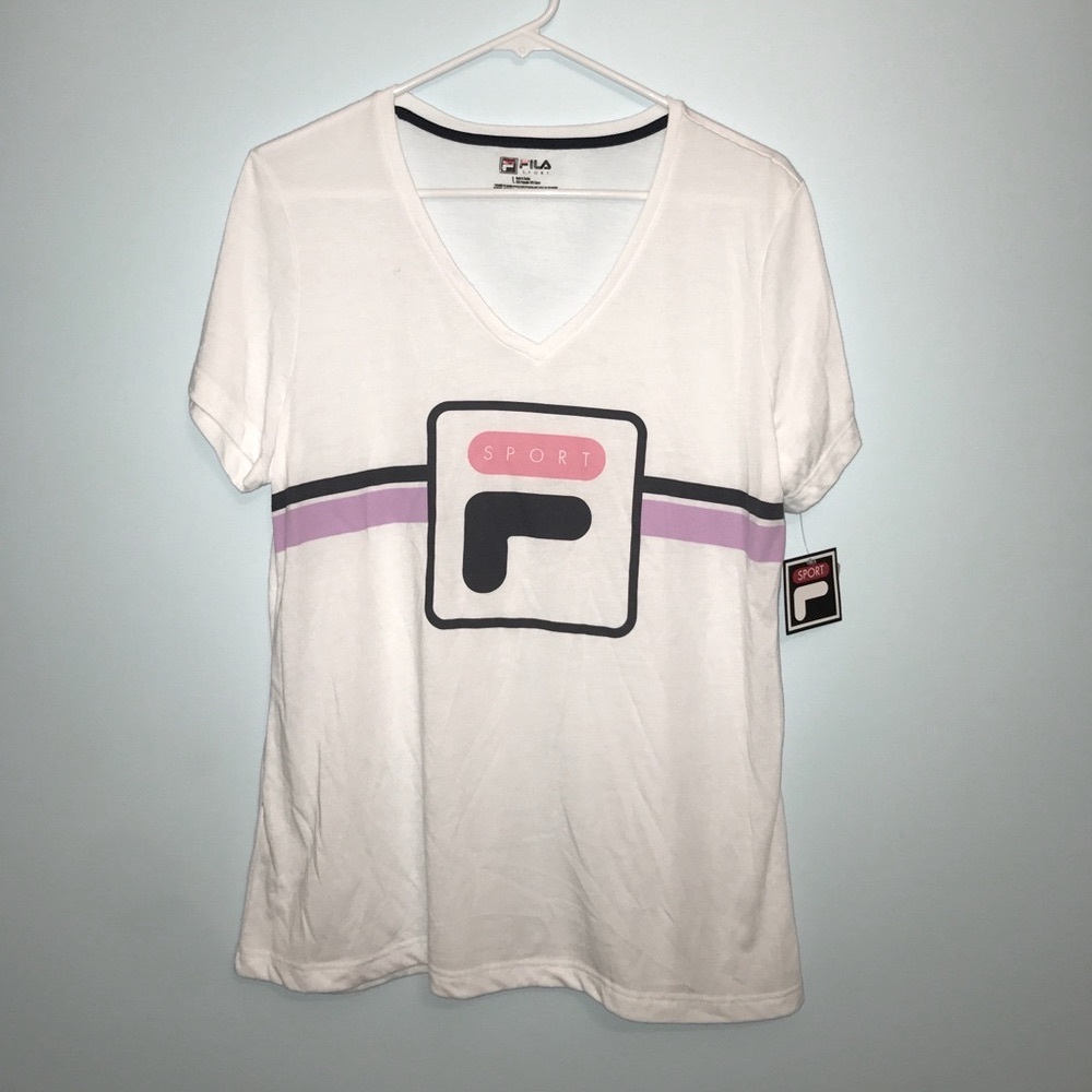 FILA Sport Logo Short Sleeve Graphic Athletic T Shirt